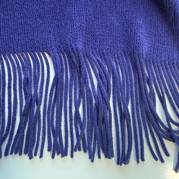 Layers By Lizden Marvelus Cardigan Womens Plus One Size Blue Acrylic Fringe - Picture 6 of 6